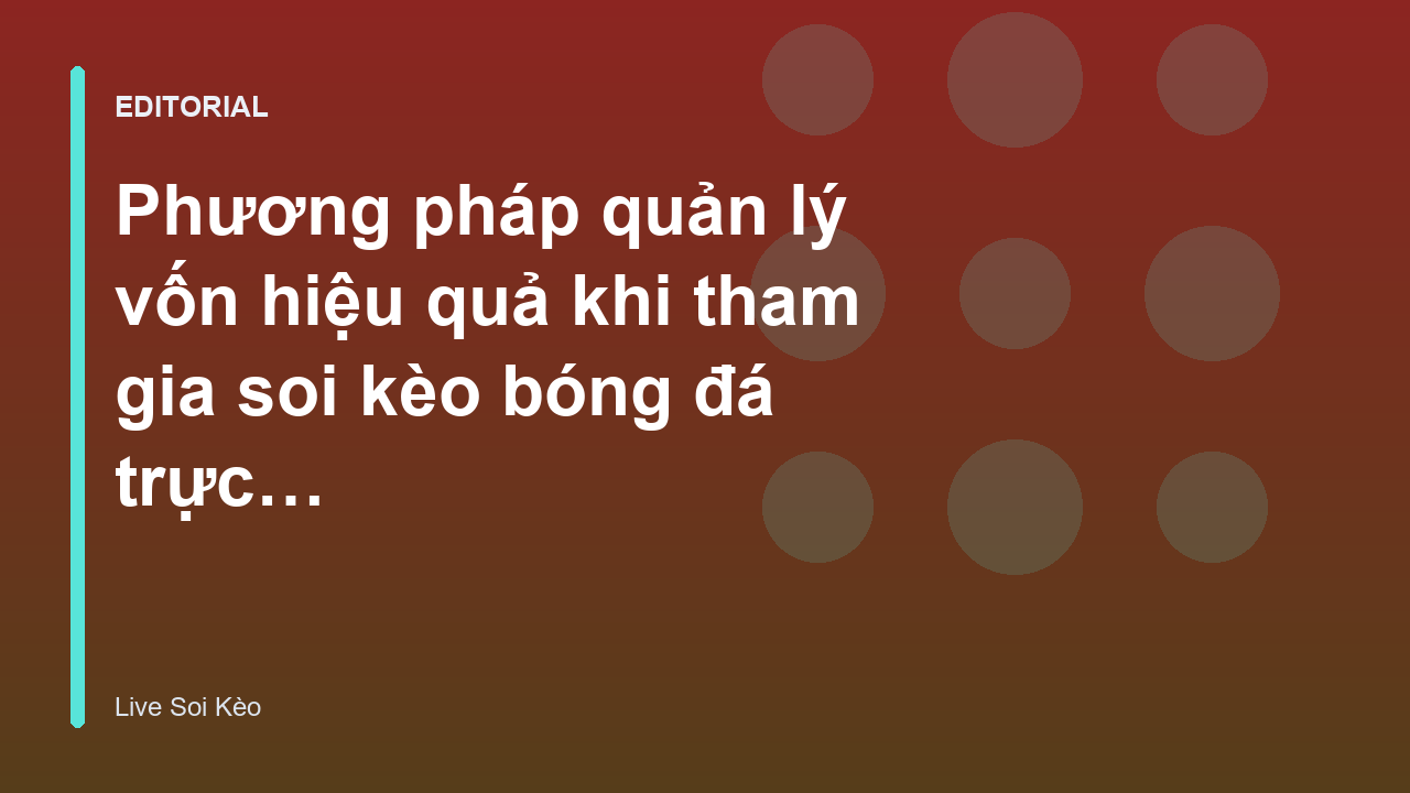 Biểu đồ quản lý tài chính trong soi kèo bóng đá
